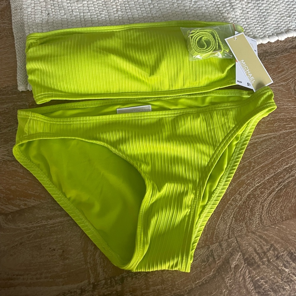 NWT lime green Michael Kors bikini